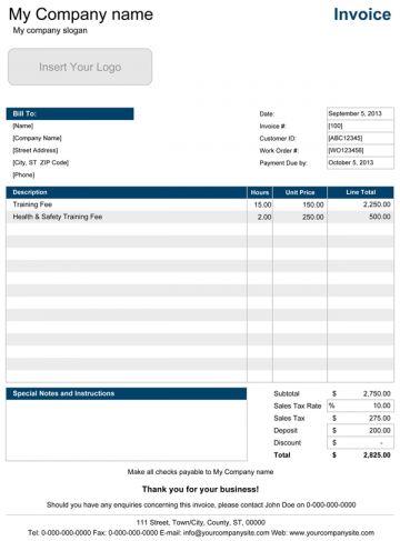 Custom Design for Your Company Invoices